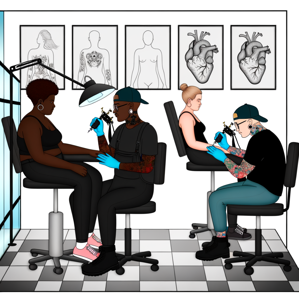 🎨 Tattoo 💇 Descendants Hair Salon 1K Makeover Art Design 5F